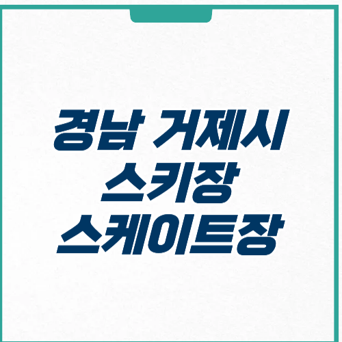 거제시 스키장 스케이트장 위치 운영시간
