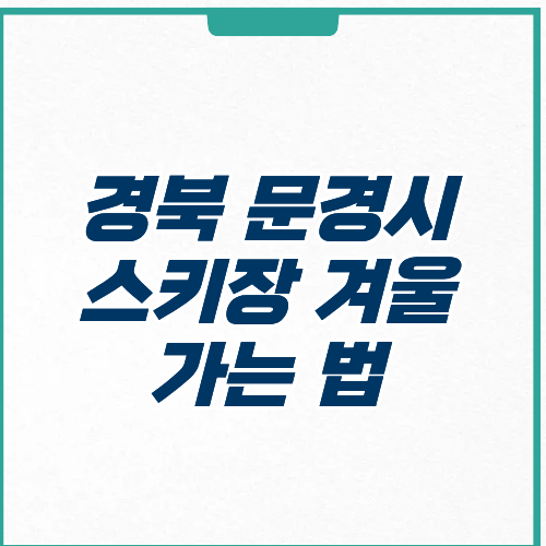 문경시 스키장 겨울 여행 가는 길