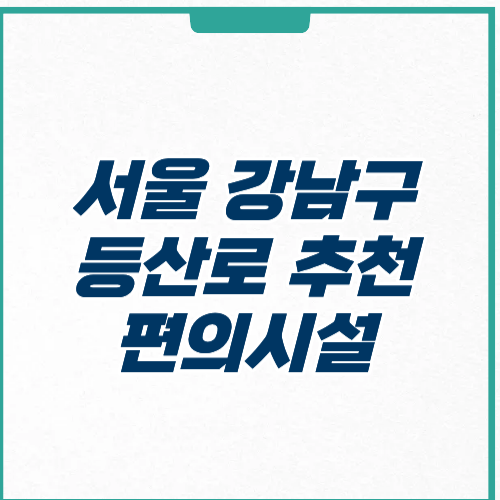 서울 강남구 등산로 추천 코스 | 후기 | 주차 | 편의시설 완벽 가이드